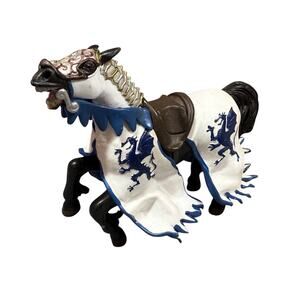 2006 Papo Dragon King's Horse Action Figure Toy Blue White 39389